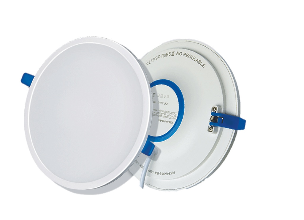 PANEL LED P/EMPOTRAR REF.618HL REDONDO 6" 18 W 6500 K HIGH LUMEN (100 - 305 V) REF. 618HL LUCERNA
