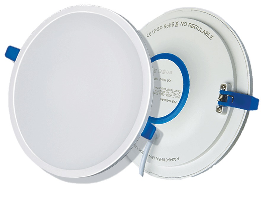 PANEL LED P/EMPOTRAR REF.822HL REDONDO 8" 22 W 4000 K HIGH LUMEN (100 - 305 V) REF. 822HL LUCERNA