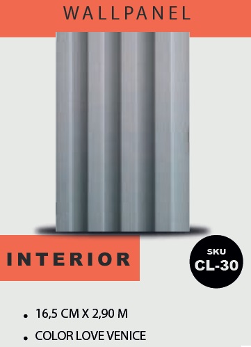 PANEL PARA PARED PLASTICO WALL PANEL INTERIOR 16,5 CM X 2,90 MTS COLOR STRAIGTH LOVE VENICE MACHIFER