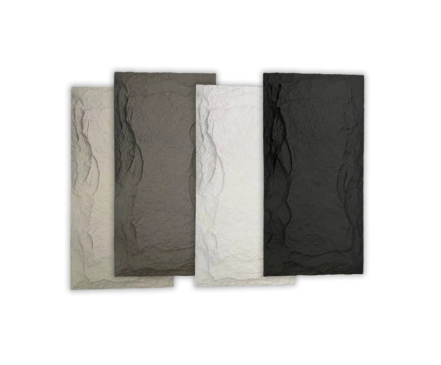 PANEL P/ PARED PU PANEL PIEDRA STONE EXTERIOR 120CM X 60CM NEGRO REF. H001-4 MARCA NANUM LIGHT