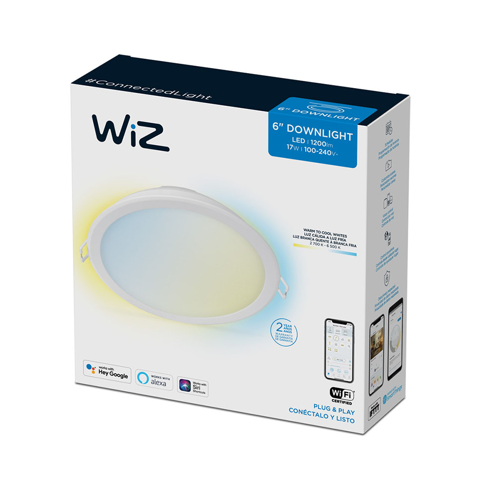 PANEL LED SMART REDONDO DIMEABLE 2.700 - 6.500K 17W 6" COD. 929002560712 REF. 550773 MARCA WIZ