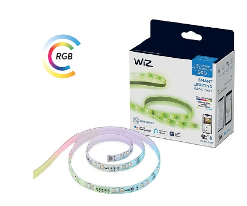 CINTA LED KIT DE INICIO 2MTS 2200K-6500K RGB CONTROLADO POR WIFI REF. 929002526606 MARCA WIZ