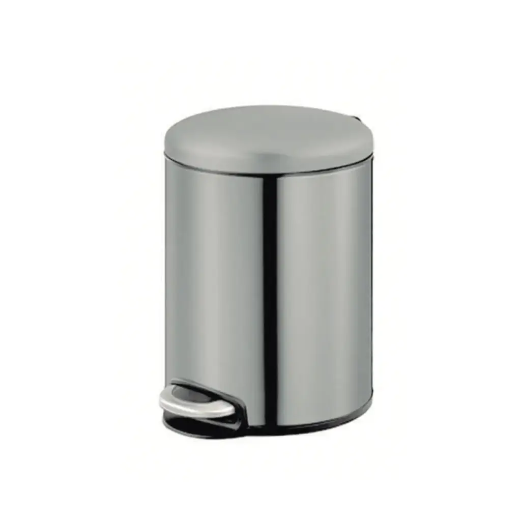 PAPELERA CILINDRICA DE 8 LTS EN ACERO INOXIDABLE CEPILLADA REF. PAP-701 COD.EK-9213 MARCA EKO