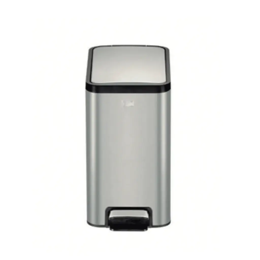 PAPELERA RECTANGULAR DE 8 LTS EN ACERO INOXIDABLE MATE REF. PAP-707 COD.EK-9376 MARCA EKO
