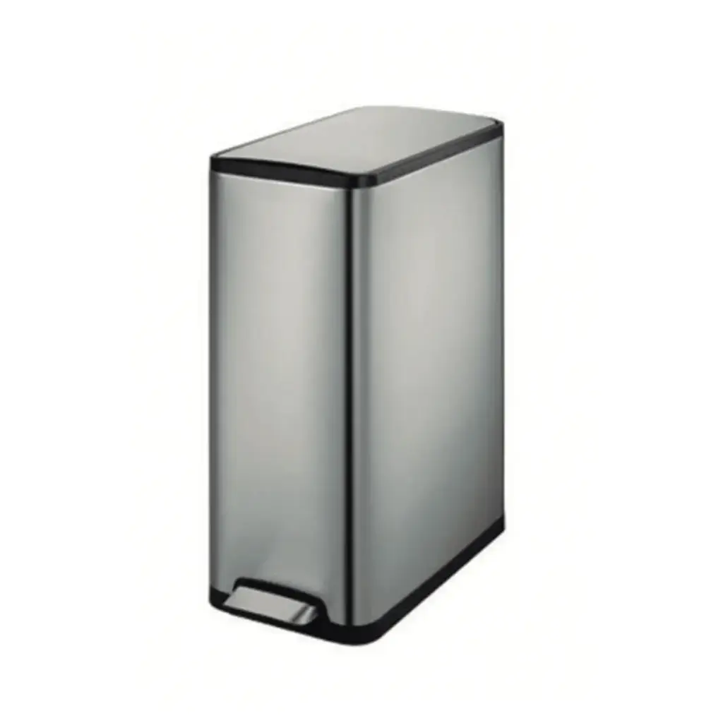 PAPELERA CUADRADA DE 45 LTS EN ACERO INOXIDABLE MATE REF. PAP-708 COD.EK- 9376 MARCA EKO