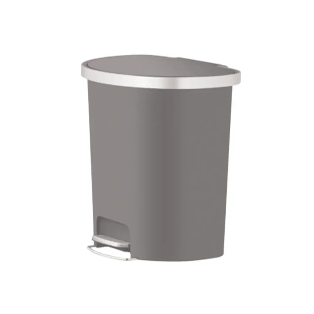 PAPELERA SEMI-OVALADA DE 55 LTS EN ACERO INOXIDABLE GRIS REF. PAP-724 COD.EK-6221 MARCA EKO