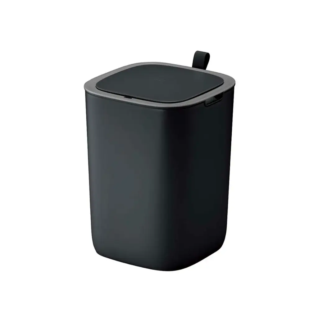 PAPELERA CUADRADA DE 12 LTS NEGRA PLASTICA CON SENSOR REF. PAP-755 COD EK6288 MARCA EKO