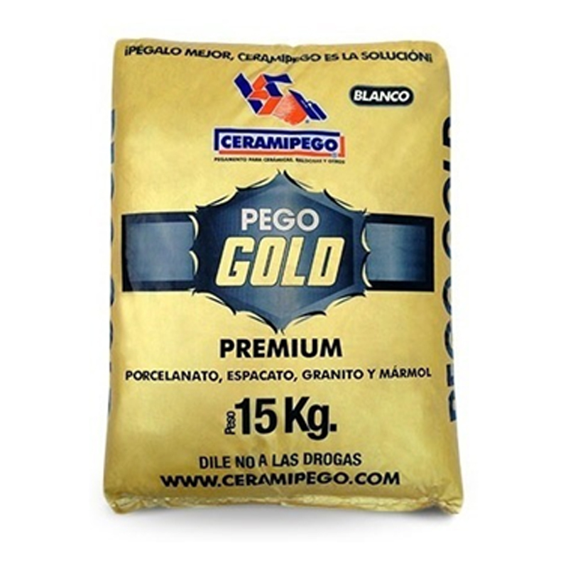 PEGO GOLD / PEGO BLANCO SACO 15 KG REF. PGB02C PT-PEGO-BG15 MARCA CERAMIPEGO ( PROMO )