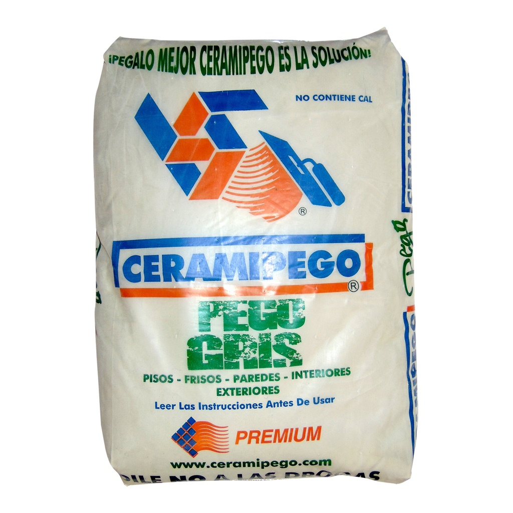 PEGO GRIS SACO 14 KG REF PG001C PT-PEGO-GE14 MARCA CERAMIPEGO ( PROMO )
