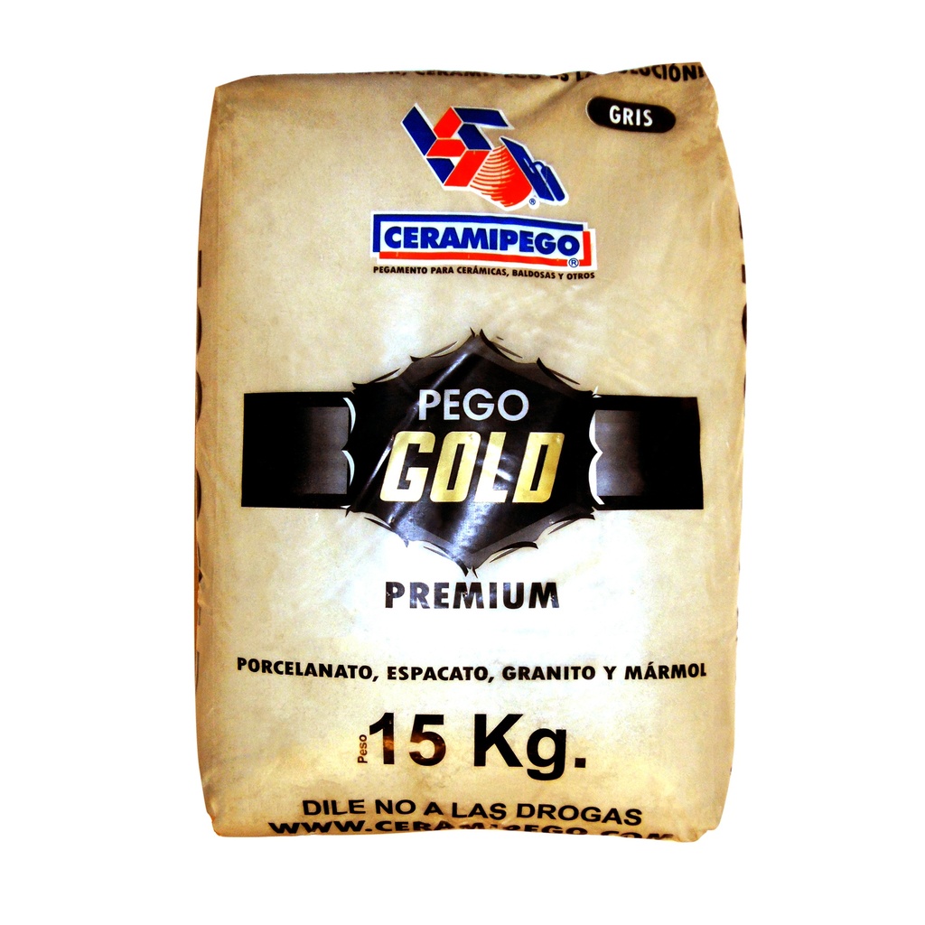 PEGO GOLD / PEGO GRIS SACO 15 KG REF. PT-PEGO-BL15 MARCA CERAMIPEGO 