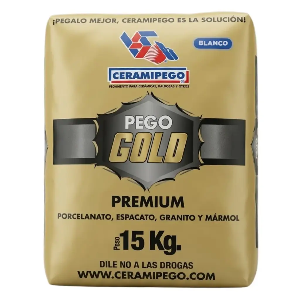 PEGO GOLD / PEGO GRIS SACO 15 KG REF. PT-PEGO-BL15 MARCA CERAMIPEGO 