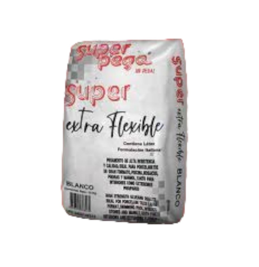 PEGO BLANCO EXTRA FLEXIBLE SACO 15 KG MARCA SUPER PEGA ( PROMO)