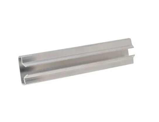 PERFIL DE ALUMINIO NATURAL DE 2.44 MTS PARA GANCHOS Y TABLAS ACANALADAS