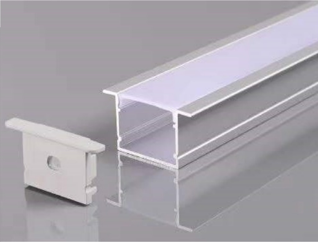 PERFIL DE ALUMINIO ALTO 20 MM X 43 MM X 2 MTS P/ CINTA LED REF. AI-PROF-432 MARCA ARTIG LIGHT