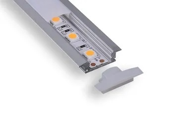 PERFIL DE ALUMINIO PLANO P/EMBUTIR CINTA LED 1 MT REF. ILU.02.02 MARCA BARI