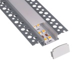 PERFIL DE ALUMINIO P/EMBUTIR CINTA LED 1 MT ALA ANCHA REF. ILU.02.07 MARCA BARI