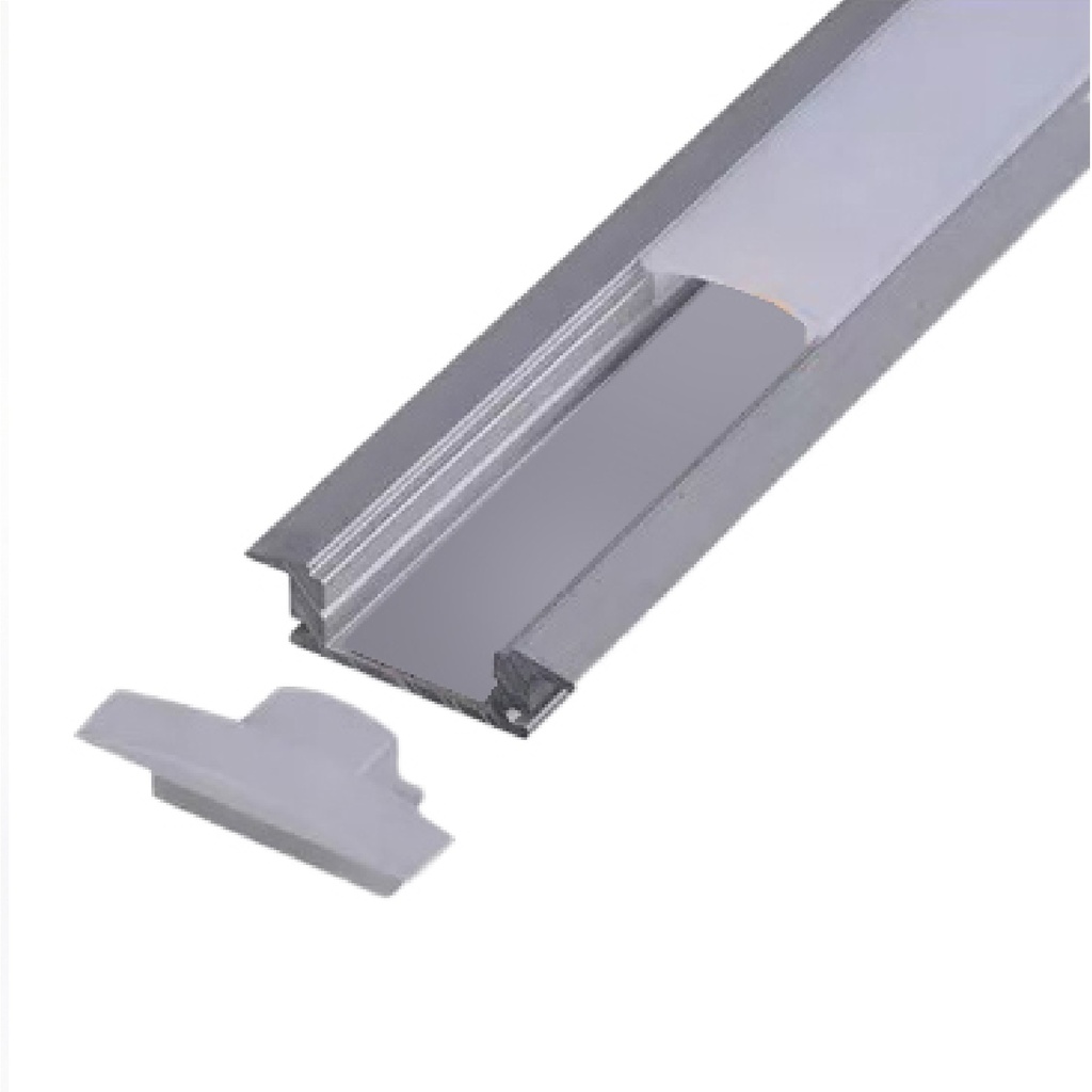 PERFIL DE ALUMINIO PARA LUZ LED PARA EMBUTIR 3 MTS REF. ILU.02.09 MARCA BARI
