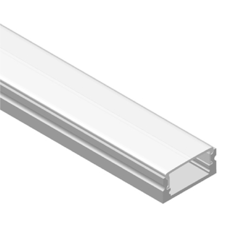 PERFIL DE ALUMINIO PARA LUZ LED SUPERFICIAL 3 MTS REF. ILU.02.12 MARCA BARI