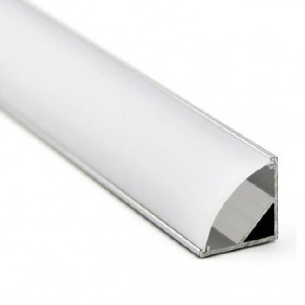 PERFIL DE ALUMINIO PARA LUZ LED ESQUINERO 3 MTS REF. ILU.02.15 MARCA BARI