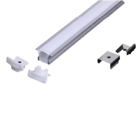 PERFIL DE ALUMINIO ALTO 30MM x 40MM ANCH P/EMB CINTA LED COB-SMD 1 MT REF.LUM-110-TLS MARCA LUMIND