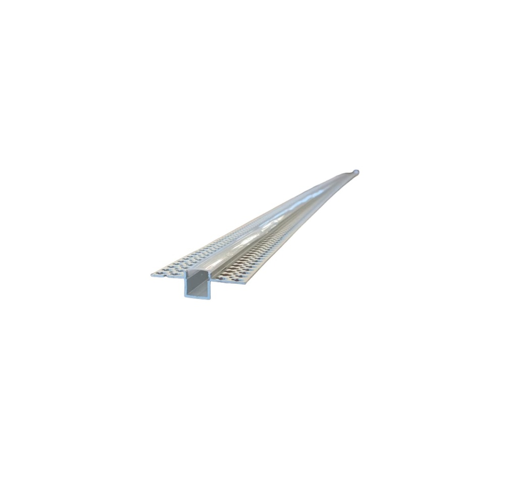 PERFIL DE ALUMINIO ALTO P/EMPOTRAR 6 X 1.5 CM P/CINTA COB 3 MTS C/DIFUSOR REF.LUM-347 LUMIND
