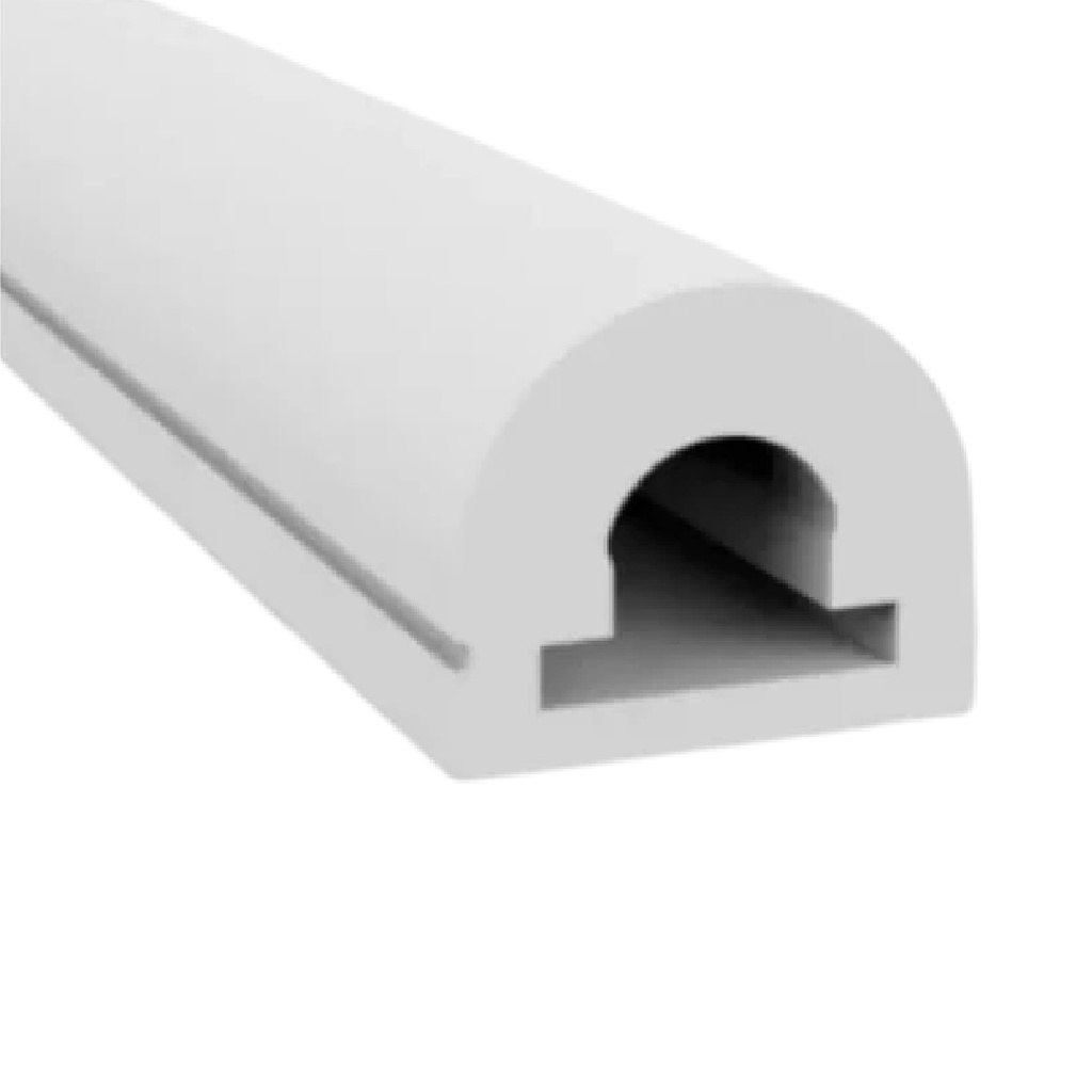 PERFIL TUBULAR DE SILICON P/CINTA COB-24LEDS/MTS NO INCLUYE CINTA ROLLO DE 5 MTS REF.LUM-658 LUMIND