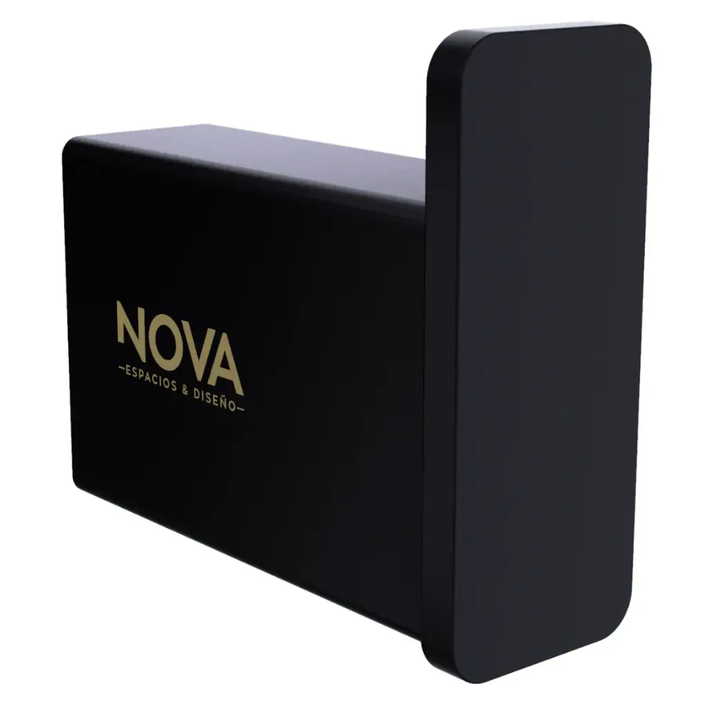 PERCHERO INDIVIDUAL 60 CM SERIE LINE ACC NOIR / NEGRO REF. NVACC1198 MARCA NOVA
