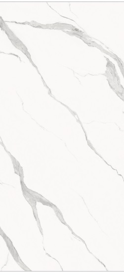 PIEDRA SINTERIZADA MATE DE 1,20 MTS X 2,40 MTS (2.88 MT2) ESPESOR 6 MM CALACATTA SLIM MARCA OVERLAND