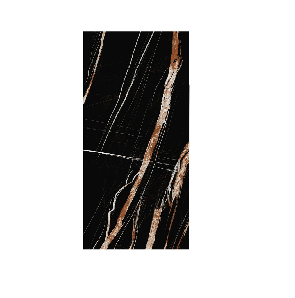 PIEDRA SINTERIZADA SATINADA DE 1,60 MTS X 3,20 MTS ( 5,12 MT2) ESP.12MM NOIR LAURENT OVERLAND