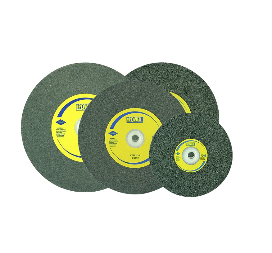 PIEDRA RUEDAS RECTA P/ESMERIL EN ARBURO DE SILICIO VERDE 8" X 1" X 1.1/4" GC-60 REF.176/ GC-80 POWER