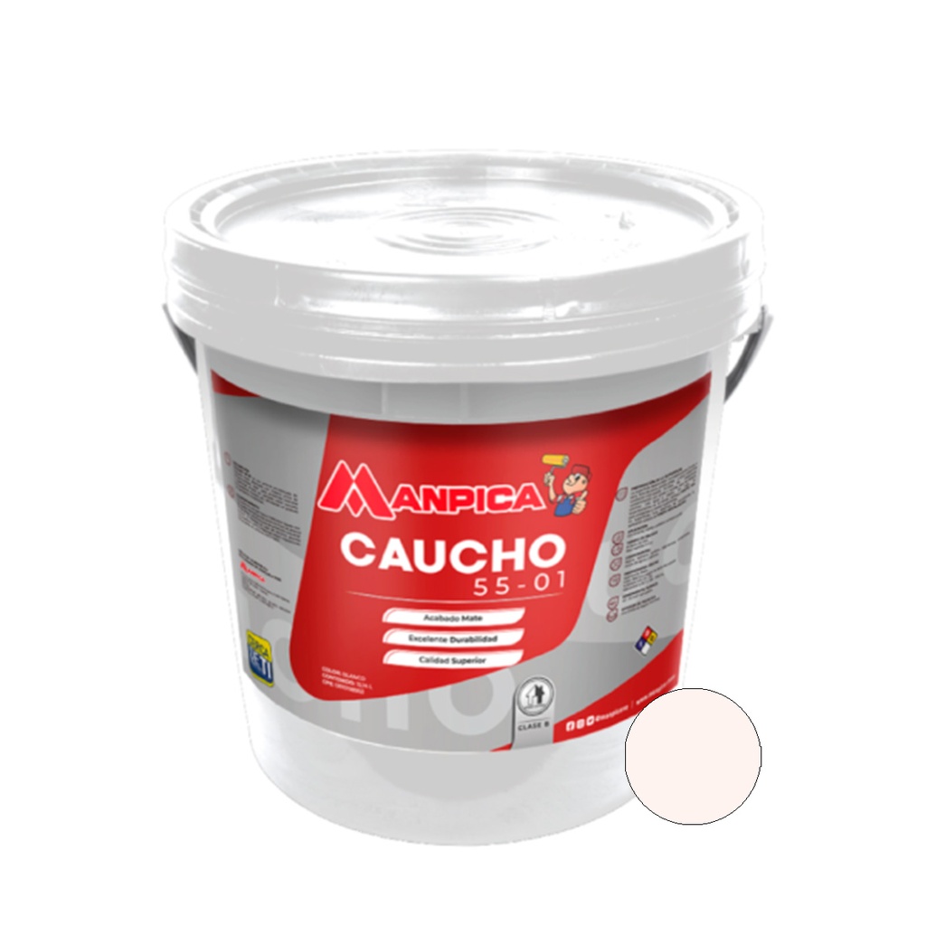PINTURA DE CAUCHO 55-01 CLASE B COLOR ARENA CUÑETE 4 GL REF. CCB-219-40 MARCA MANPICA
