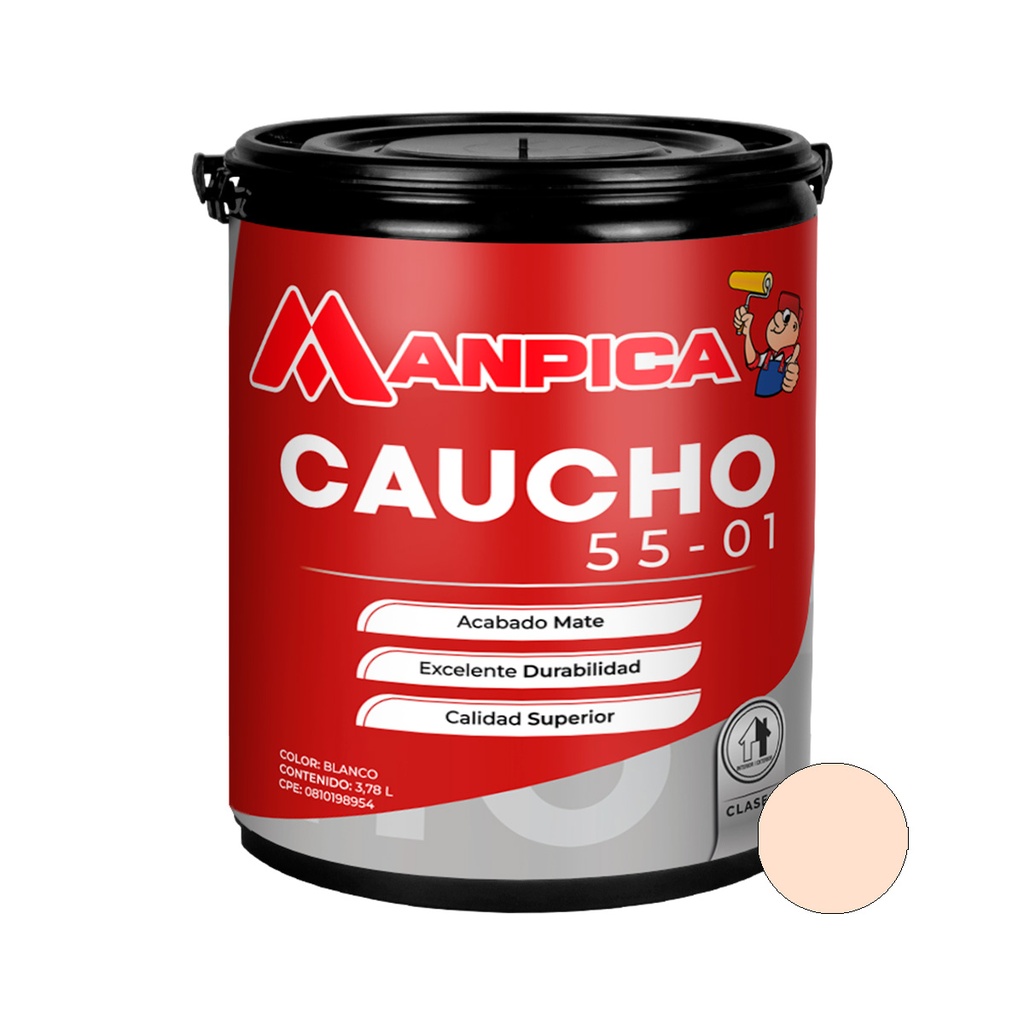 PINTURA DE CAUCHO 55-01 CLASE B 1 GL SALMON REF. CCB-310-10 MARCA MANPICA