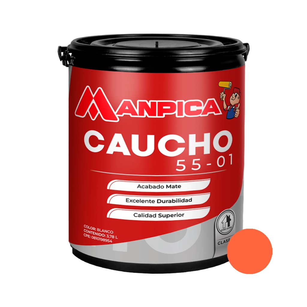 PINTURA DE CAUCHO 55-01 CLASE B 1 GL CITRICO REF. CCB-323-10 MARCA MANPICA