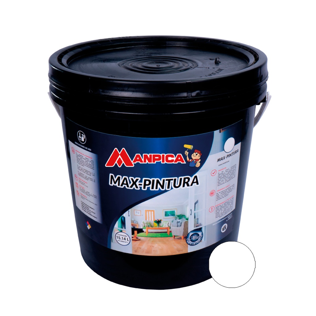 PINTURA DE CAUCHO MAX CLASE C CUÑETE 4 GL COLOR BLANCO REF. CCC-101-40 MARCA MANPICA