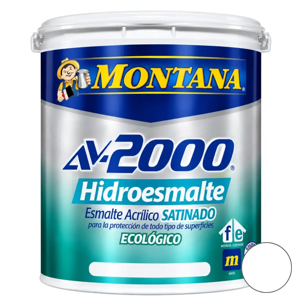 PINTURA HIDROESMALTE AV-2000 SATINADO BLANCO 1 GL REF. FA0-21810001 MARCA MONTANA