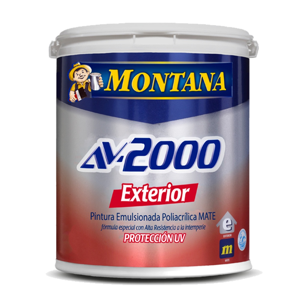 PINTURA DE CAUCHO AV-2000 EXTERIOR BLANCO 04 GL REF. FA0-28510040 MARCA MONTANA