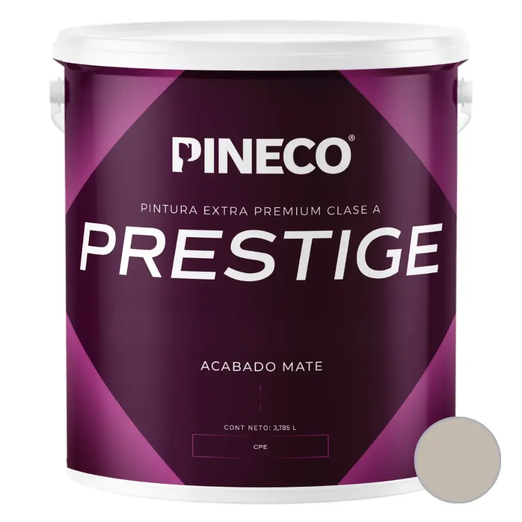 PINTURA DE CAUCHO MATE PRESTIGE INT. CLASE AAA 1 GL COLOR SABIA REF. PRS7501A1G MARCA PINECO