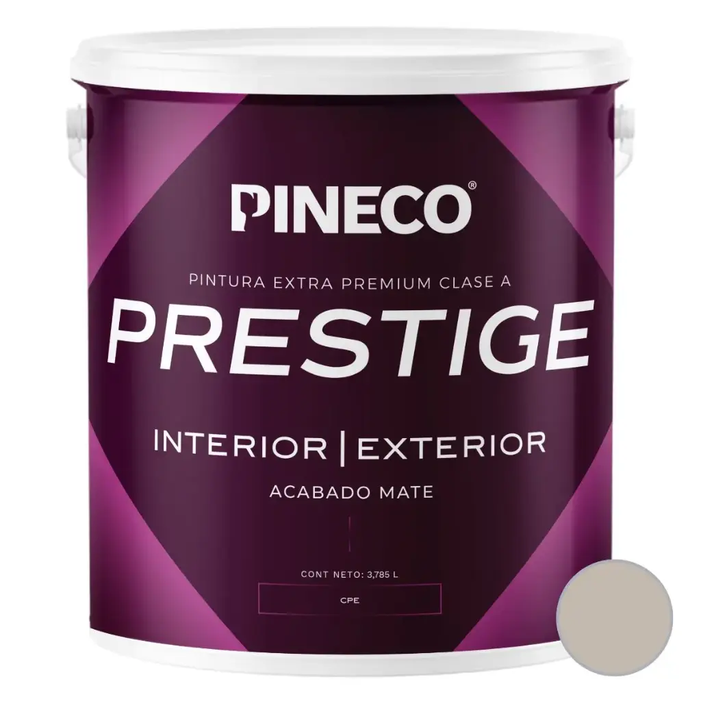 PINTURA DE CAUCHO MATE PRESTIGE INT. CLASE AAA 1 GL COLOR SABIA REF. PRS7501A1G MARCA PINECO