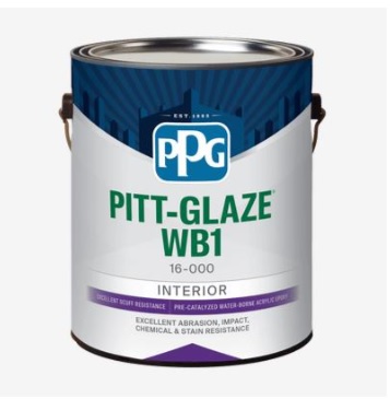 PINTURA EPOXICA MONOCOMPONENTE BASE AGUA 1 GL INTERIOR 16-540 NEGRO REF.PPG995-7NG MARCA PITT GLAZE