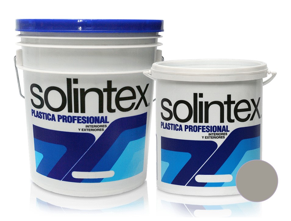 PINTURA CAUCHO PLASTICA PROFESIONAL 111 1 GL COLOR GRIS CONCRETO MARCA SOLINTEX