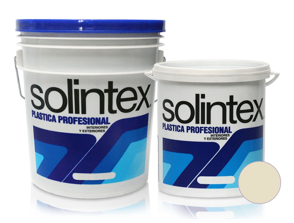 PINTURA CAUCHO PLASTICA PROFESIONAL 115 2 GL COLOR MARFIL MARCA SOLINTEX