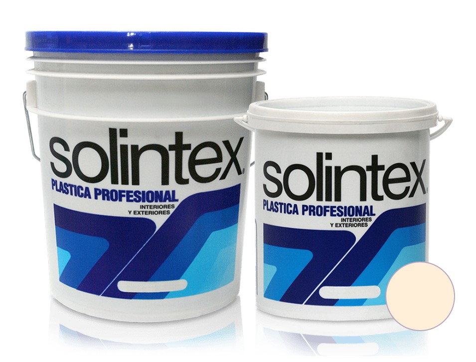 PINTURA CAUCHO PLASTICA PROFESIONAL 116 4 GL COLOR MARFIL CLASICO MARCA SOLINTEX