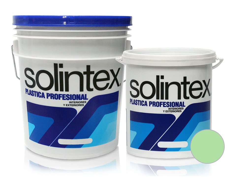 PINTURA CAUCHO PLASTICA PROFESIONAL 137 1 GL COLOR VERDE MANZANA MARCA SOLINTEX
