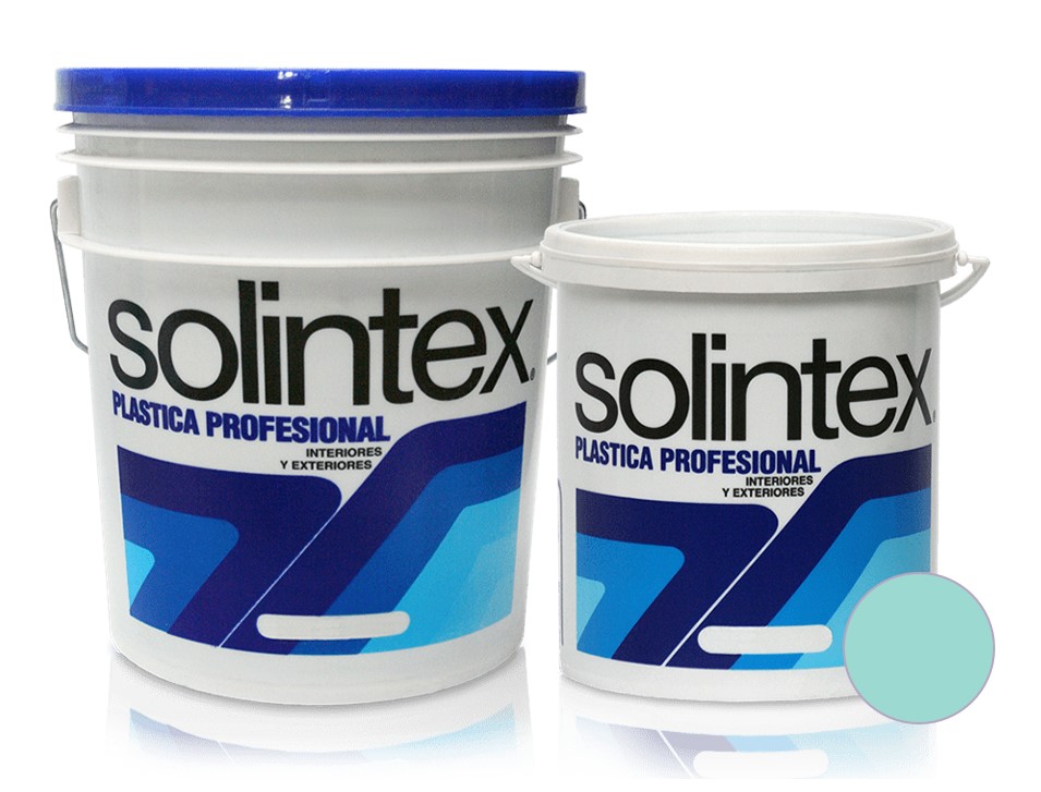 PINTURA CAUCHO PLASTICA PROFESIONAL 141 4 GL COLOR TURQUESA CARIBE MARCA SOLINTEX