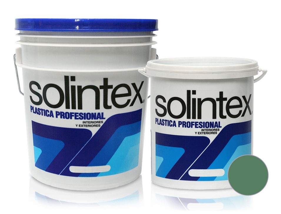 PINTURA CAUCHO PLASTICA PROFESIONAL 147 1 GL COLOR VERDE JUNGLA MARCA SOLINTEX