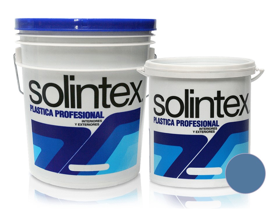 PINTURA CAUCHO PLASTICA PROFESIONAL 188 4 GL COLOR AZUL FIRMAMENTO MARCA SOLINTEX
