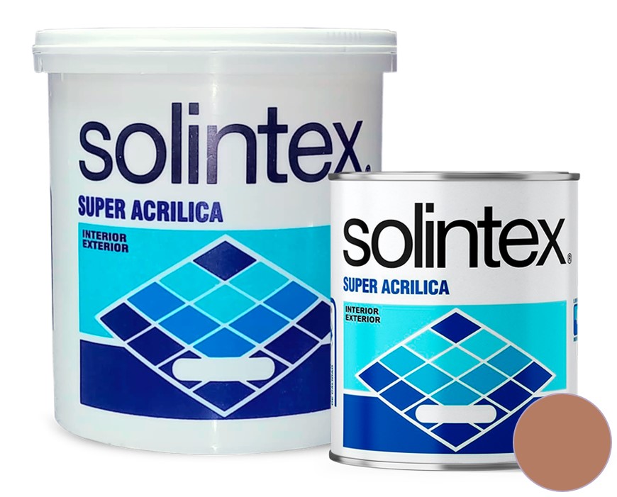 PINTURA SUPER ACRILICA 300 1 GL COLOR BARRO CARIBE COD- 330 MARCA SOLINTEX