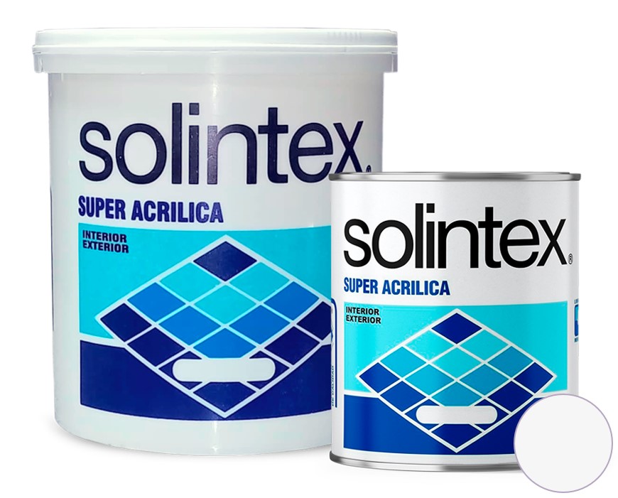 PINTURA SUPER ACRILICA 300 1 GL COLOR GRIS PLATA REF. 381 MARCA SOLINTEX