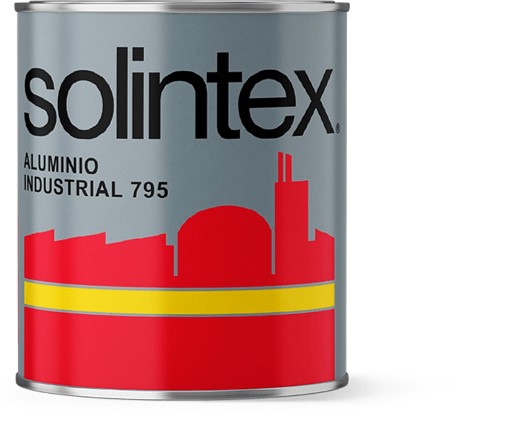 PINTURA ESMALTE INDUSTRIAL COLOR ALUMINIO 5 GL REF. 795 MARCA SOLINTEX