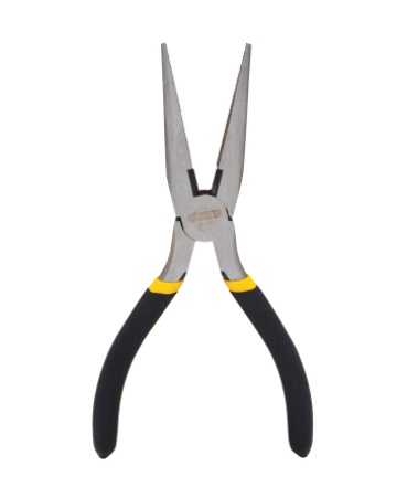 PINZA PUNTA FINA C/CORTE LATERAL C/FORRO 6" REF. 84-101 MARCA STANLEY
